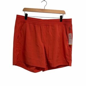 Old Navy Blood Orange Active Shorts with Pockets Zipper Elastic Drawstring Large
